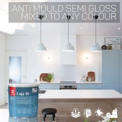 Tikkurila Luja 40 Scrubbable Semi-Gloss for Bathrooms & Wall Tiles - Colour Match