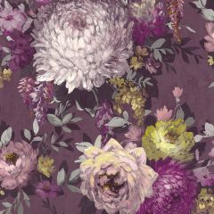 Azzurra Vintage Floral Wallpaper Mulberry Purple