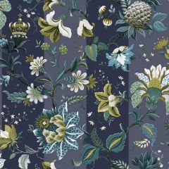 Paul Moneypenny Crown Jewels Floral Wallpaper Navy