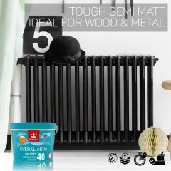 Tikkurila Everal Aqua 40 Tough Semi Matt for Wood & Metal - Colour Match