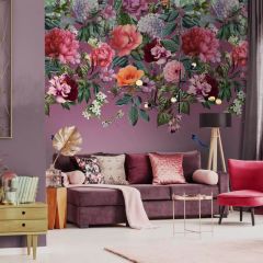 Majorelle Berry Botanical Floral Mural Wallpaper