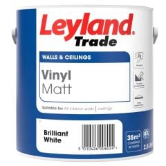 Leyland Trade Vinyl Matt - Brilliant White 2.5L