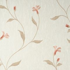 Vymura Bellagio Metallic Floral Cream and Pink Wallpaper 
