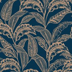Accessorize Mozambique Wallpaper Navy/Rose Gold 