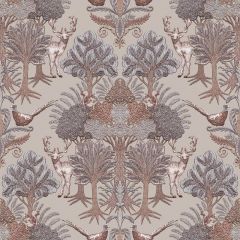 Nordic Deer Woodland Wallpaper Taupe