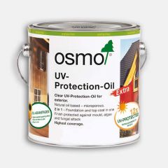Tin of Osmo UV Protection Oil Extra Clear Satin 420 in 2.5L tin