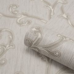 Perlina Tiffany Scroll Wallpaper Grey