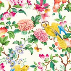 Clarke & Clarke Golden Parrot Wallpaper - Ivory 
