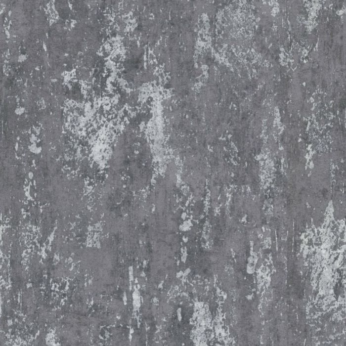 Metallic Industrial Textured Wallpaper - Grey