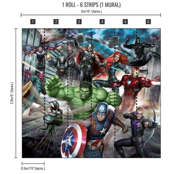 Marvel Avengers Assemble Mural Wallpaper