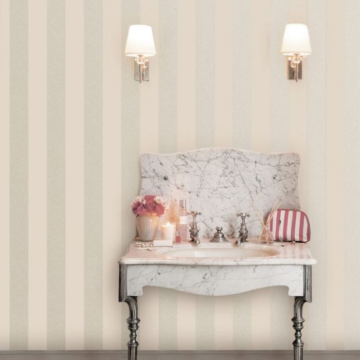 Laura Ashley Lille Pearlescent Stripe Wallpaper