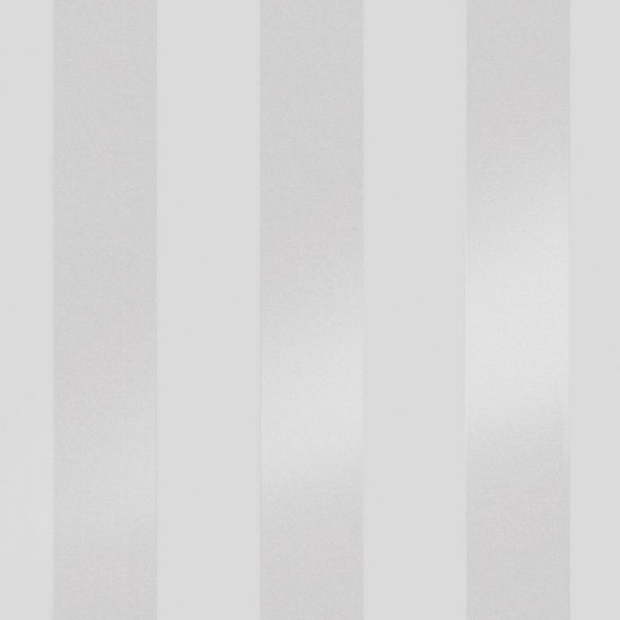 Laura Ashley Lille Pearlescent Stripe Wallpaper - Silver