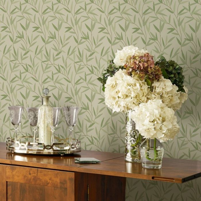 Laura Ashley Willow Leaf Hedgerow Wallpaper