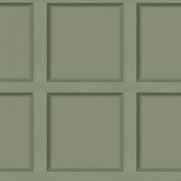 Modern Wood Shaker Panel Wallpaper Green