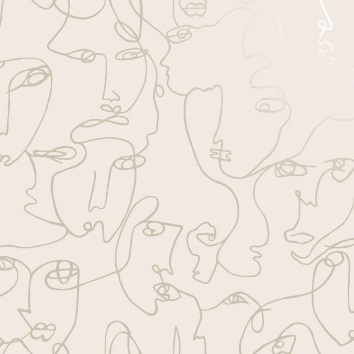 Abstract Faces Wallpaper Neutral