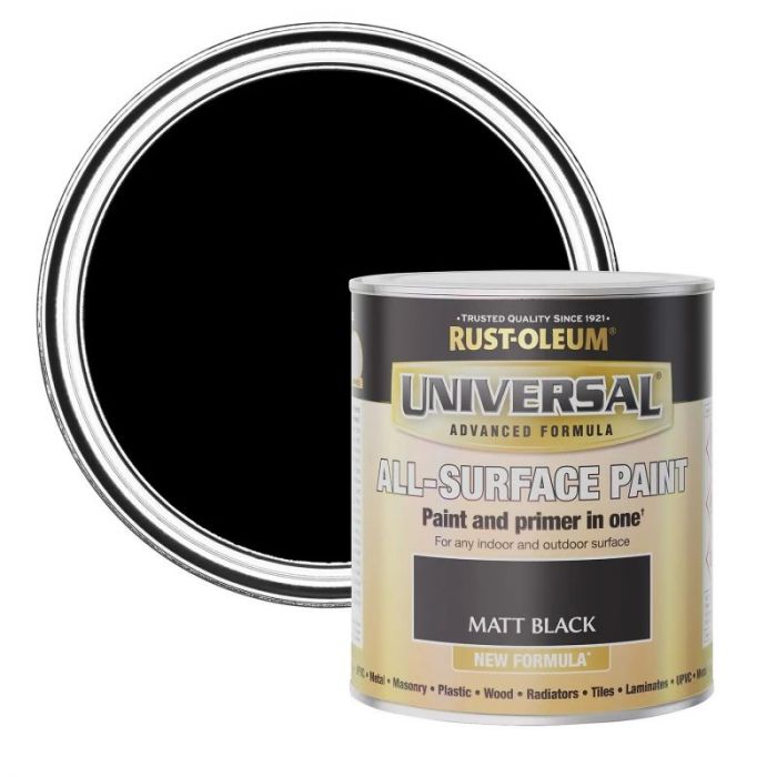 Rust-Oleum Universal Paint Matt Black 750ml