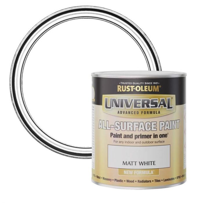 Rust-Oleum Universal Paint Matt White 750ml