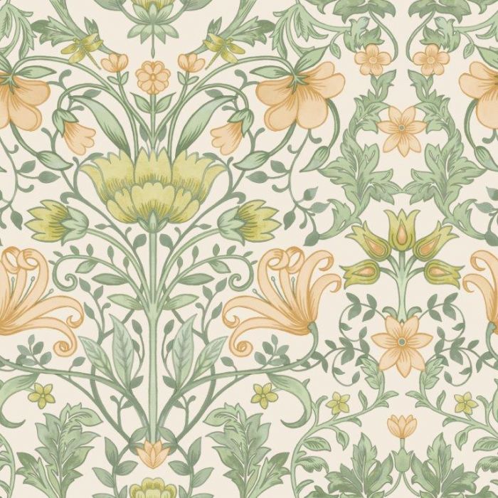 Vintage Floral Wallpaper Ochre | Floral Wallpaper