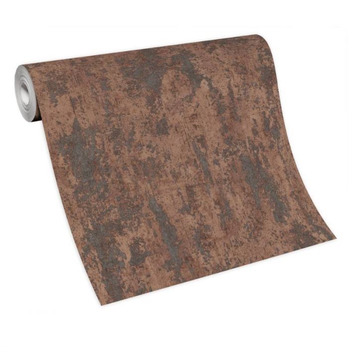 Metallic Industrial Textured Wallpaper Copper