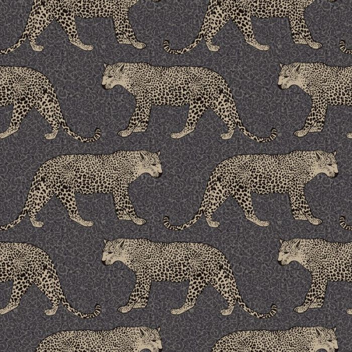 Portfolio Leopard Animal Print Wallpaper Black/Gold 
