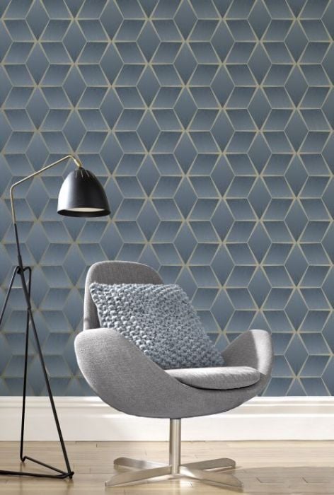3D Geometric Textured Wallpaper