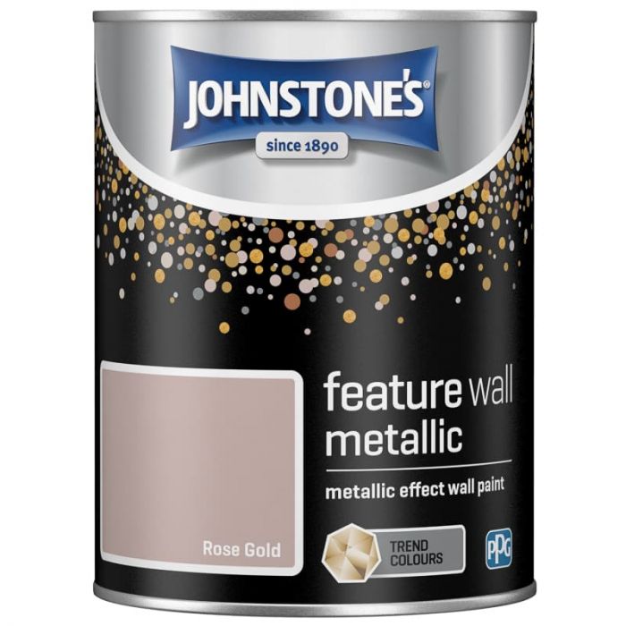 Metallic Feature Wall Paint 1.25L Rose Gold
