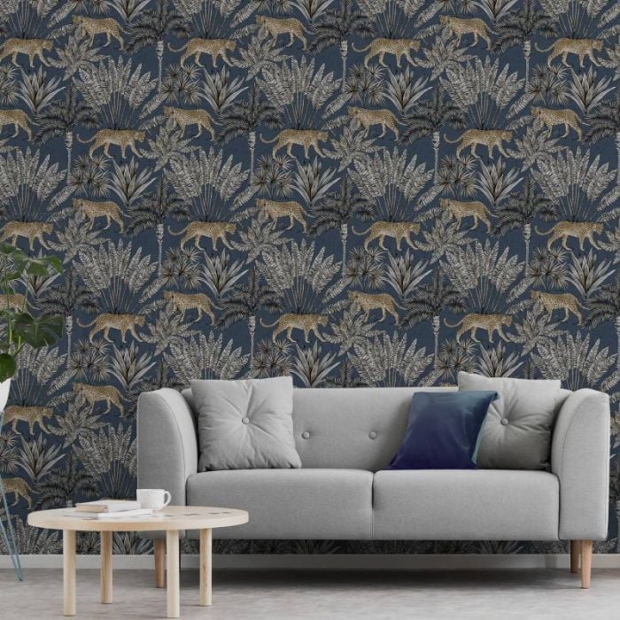 Savanna Jungle Themed Cheetah Wallpaper