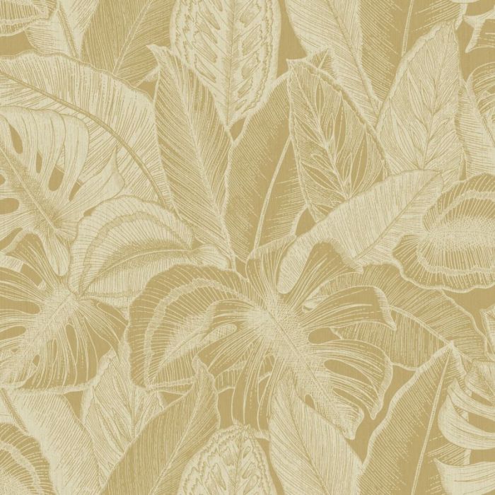 Linear Palm Leaf Tropical Wallpaper