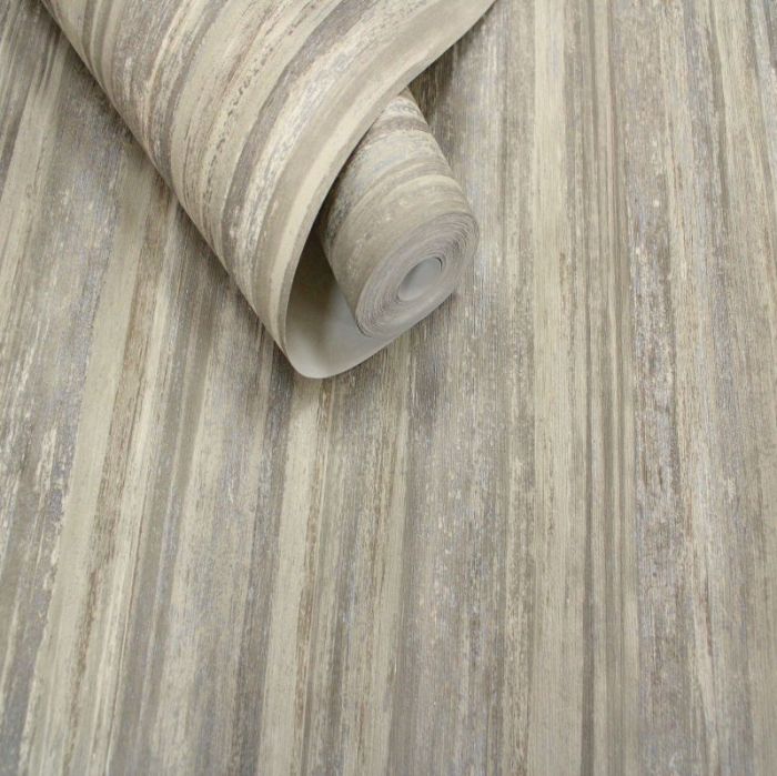 Lindora Vertical Stripe Earthy Wallpaper Taupe