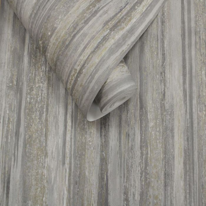 Lindora Vertical Stripe Earthy Wallpaper Grey