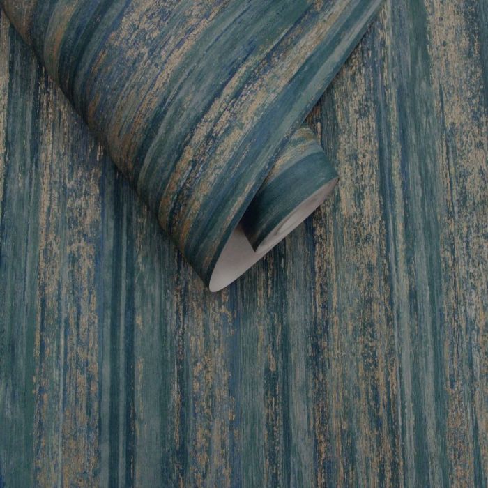 Lindora Vertical Stripe Earthy Wallpaper Teal