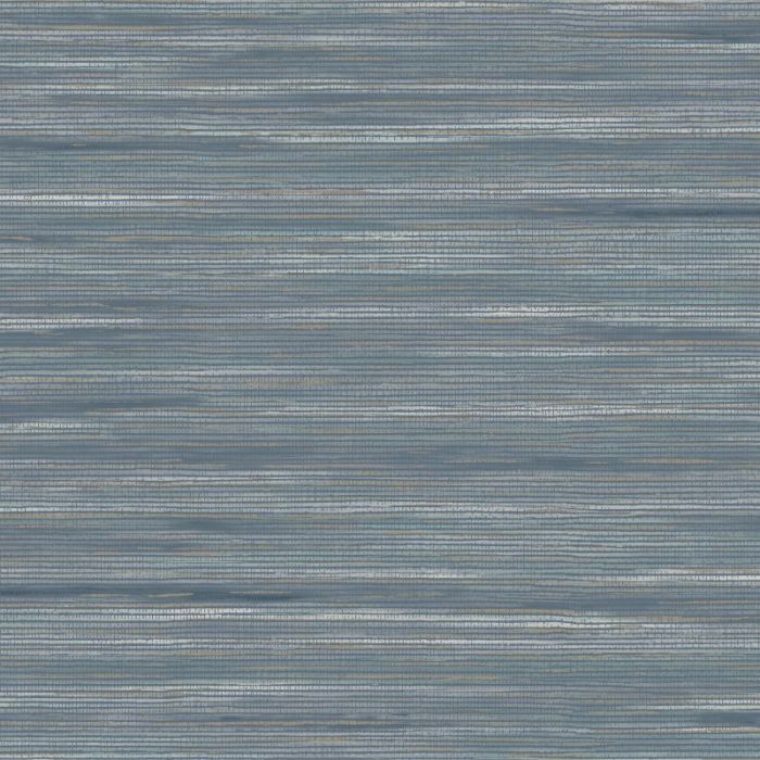 Vardo Embossed Grasscloth Metallic Wallpaper Navy