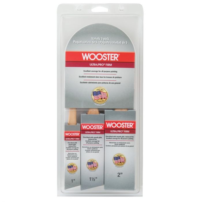 Wooster Ultra/Pro Firm 3 Brush Pack