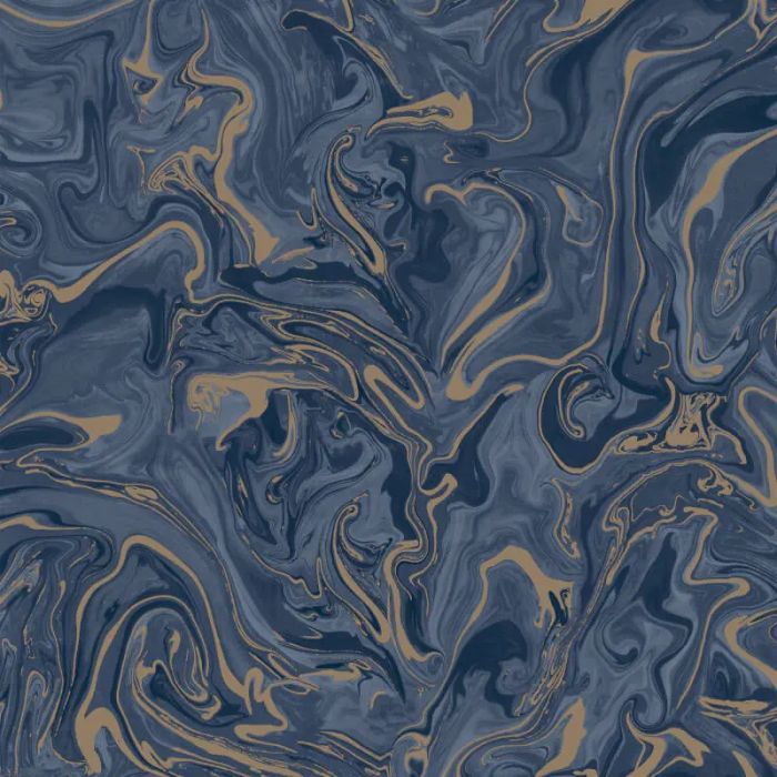 Distinctive Metallic Liquid Marble Wallpaper