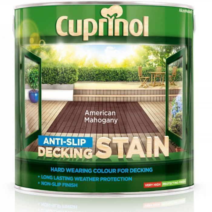Cuprinol Anti-Slip Decking Stain - American Mahogany 