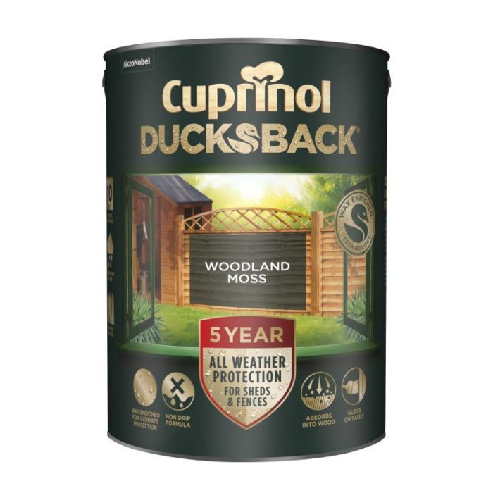 Cuprinol 5 Year Ducksback Fence & Shed Treatment - Woodland Moss 
