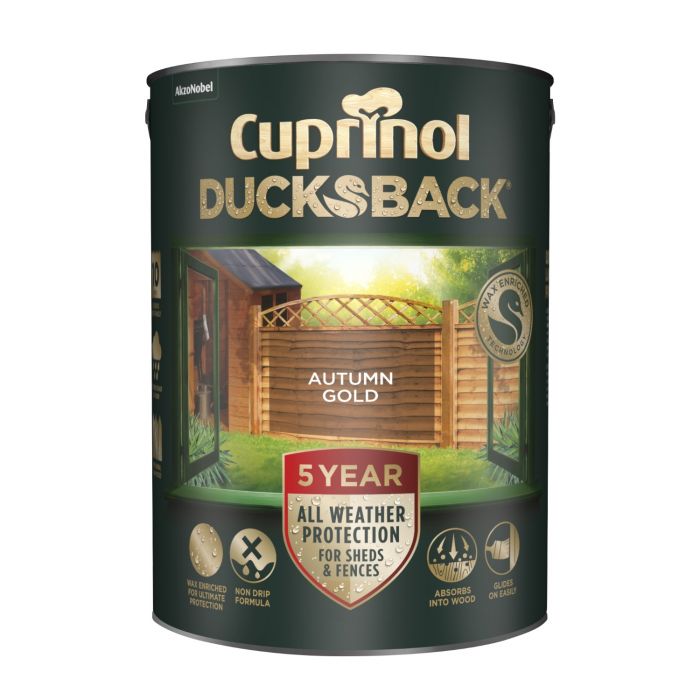 Cuprinol 5 Year Ducksback Fence & Shed Treatment - Autumn Gold 