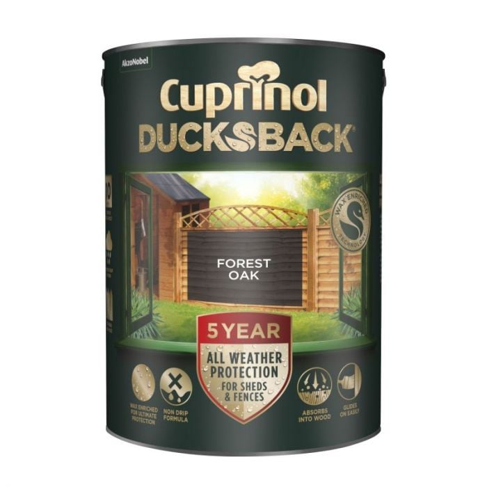 Cuprinol 5 Year Ducksback Fence & Shed Treatment - Forest Oak