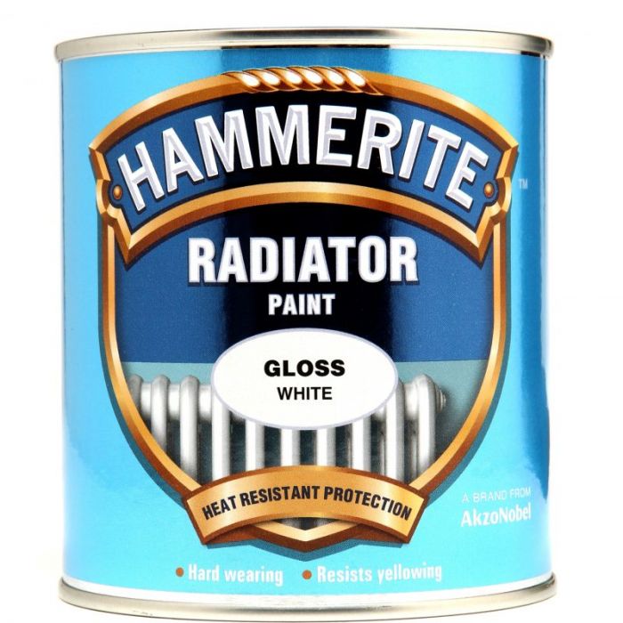 Hammerite Radiator Enamel Paint - Gloss White 500ml