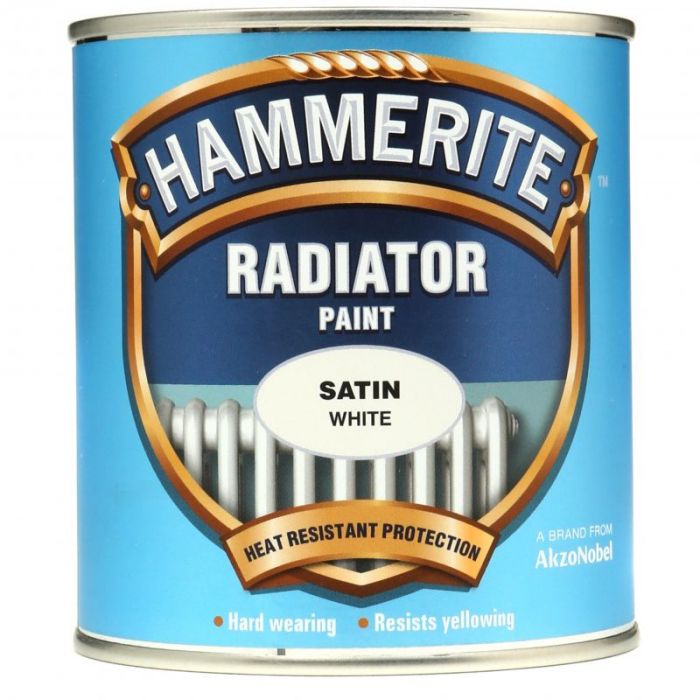 Hammerite Radiator Enamel - Satin White 500ml