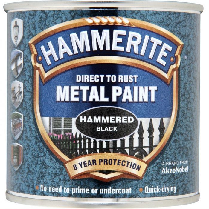 Hammerite Metal Paint - Hammered Black 