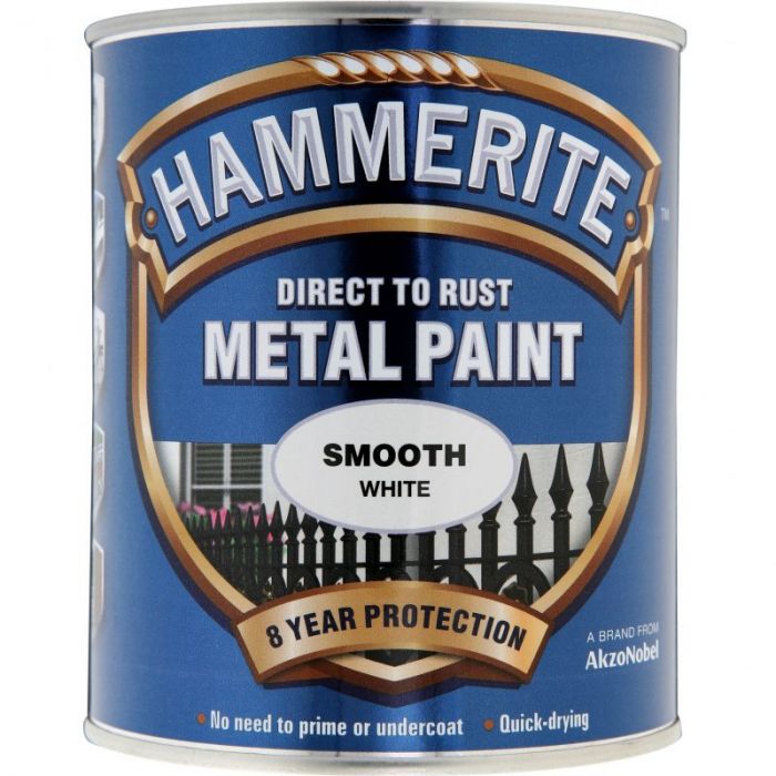 Hammerite Metal Paint Smooth - White 