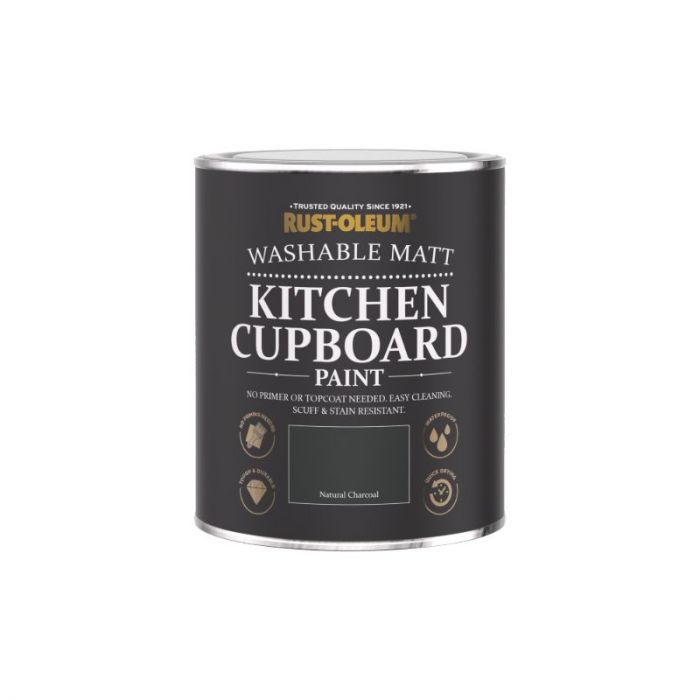 Rust-Oleum Matt Kitchen Cupboard Paint - Natural Charcoal 750ml