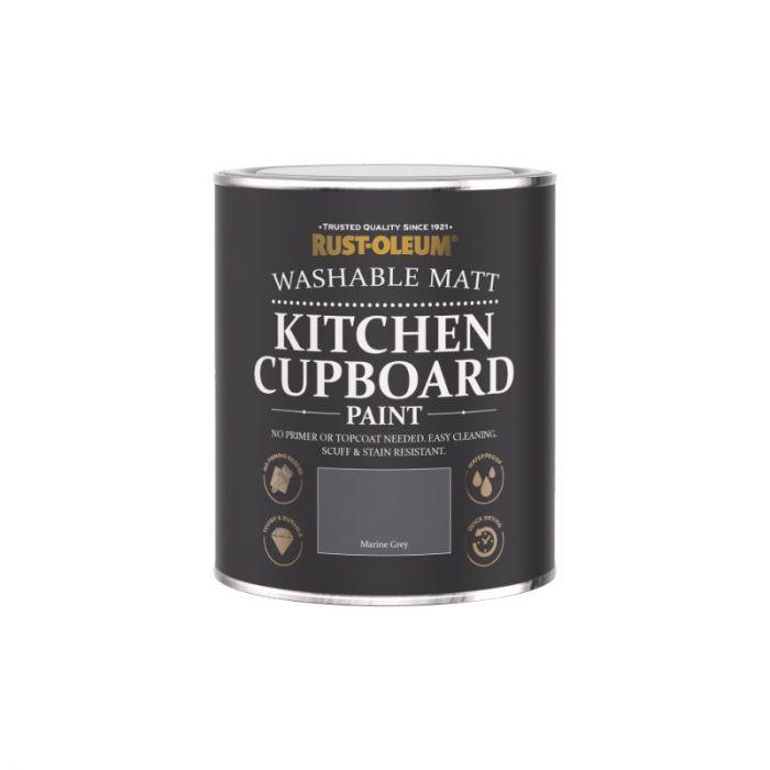 Rust-Oleum Matt Kitchen Cupboard Paint - Marine Grey 750ml