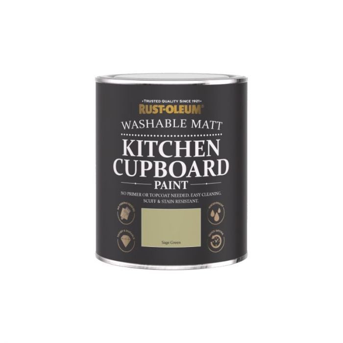 Rust-Oleum Matt Kitchen Cupboard Paint - Sage Green 750ml