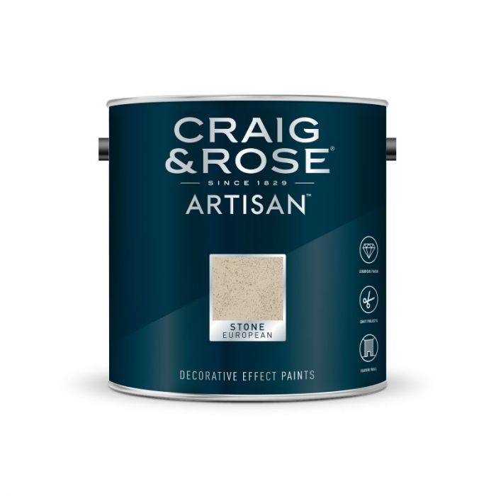 Craig & Rose Artisan Stone Effect Paint - European Stone 2.5L