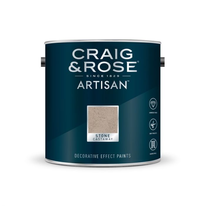Craig & Rose Artisan Stone Effect Paint - Castaway Stone 2.5L