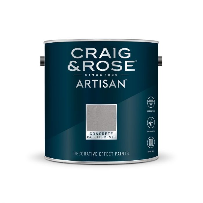 Craig & Rose Artisan Concrete Effect Paint - Pale Elements 2.5L