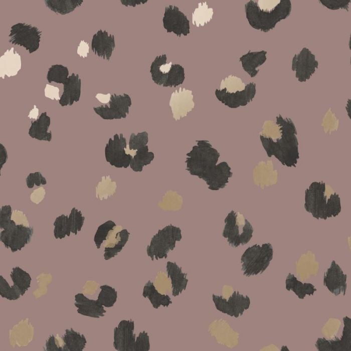 Mali Leopard Print Wallpaper - Dusky Pink