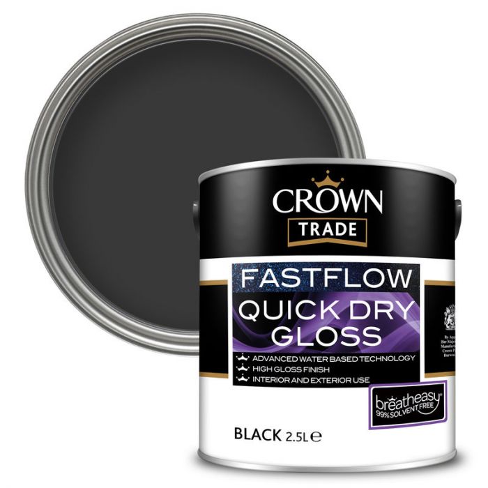 Crown Trade Fastflow Quick Dry Gloss - Black